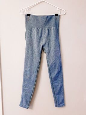 High-Waist Heathered Blue Leggings